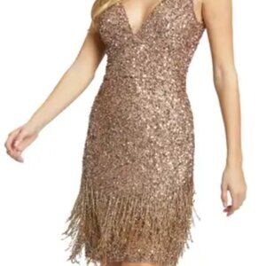 Sequin Fringe Cocktail Minidress